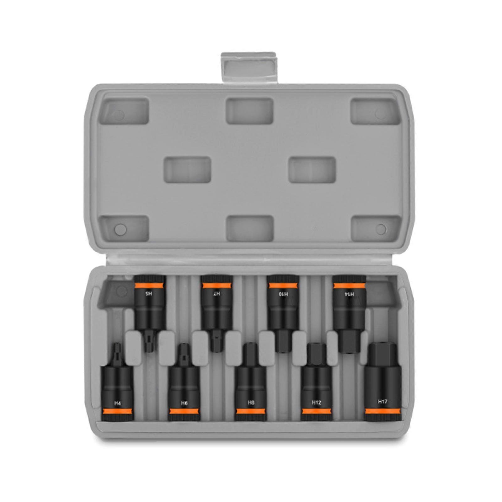 NonSlip 1/2Inch Drive Impacts Socket Hex Socket Set With Storage Case For Professional Mechanics Auto Repair,Hand Tool  55mm