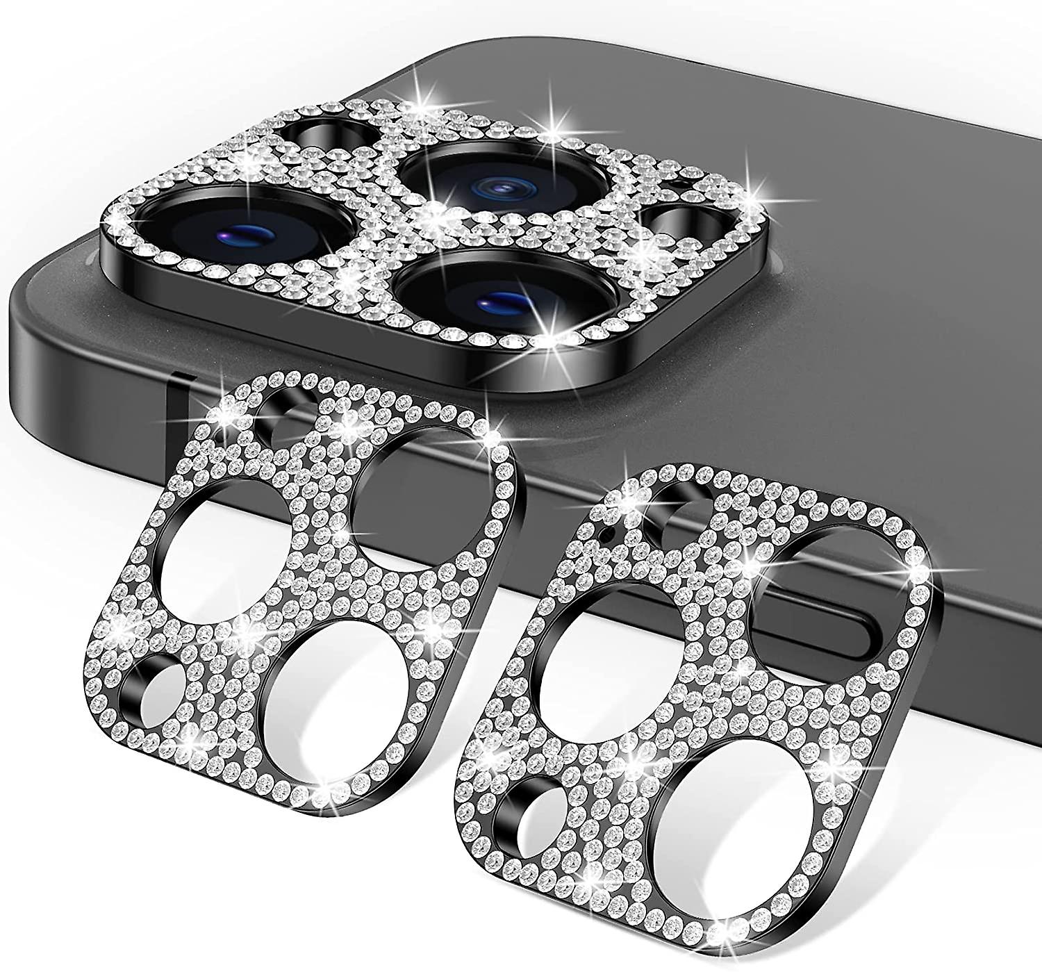 Protezione per obiettivo fotocamera con strass e diamanti per