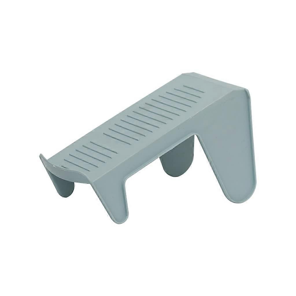 Shoe Rack Organizer 14pcs Adjustable Double Layer Space Saving NonSlip Holders for Bedroom Dorm Storage (White Blue)