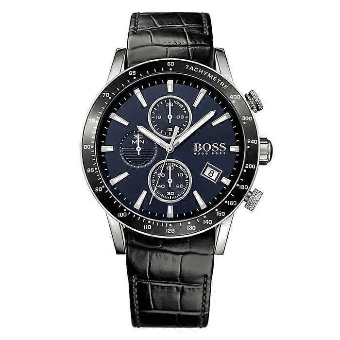 Relógio masculino BOSS em couro preto - 88329