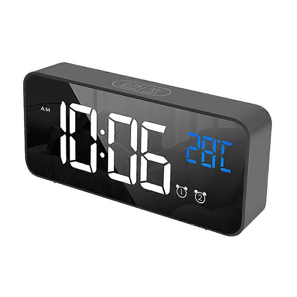 Super Loud Alarm Clock for Heavy Sleepers, Digital Desk Clock with Night Light & Adjustable Volume, Small for Bedroom