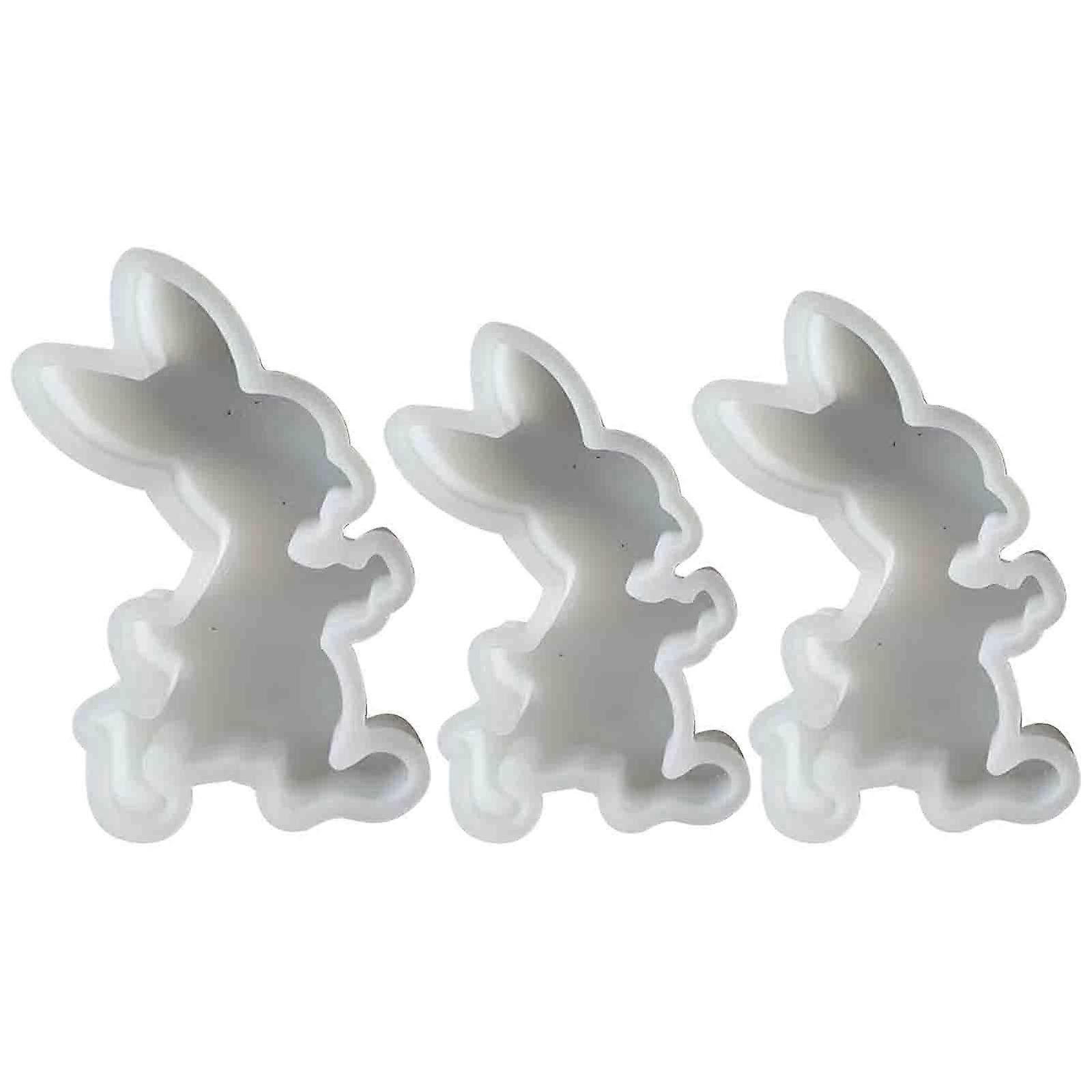 لطيف تشغيل الأرنب شمعة قوالب اليدوية سيليكون العفن 3D معطرة شمعة الراتنج فندان العفن الايبوكسي صب العفن ديكورات SML