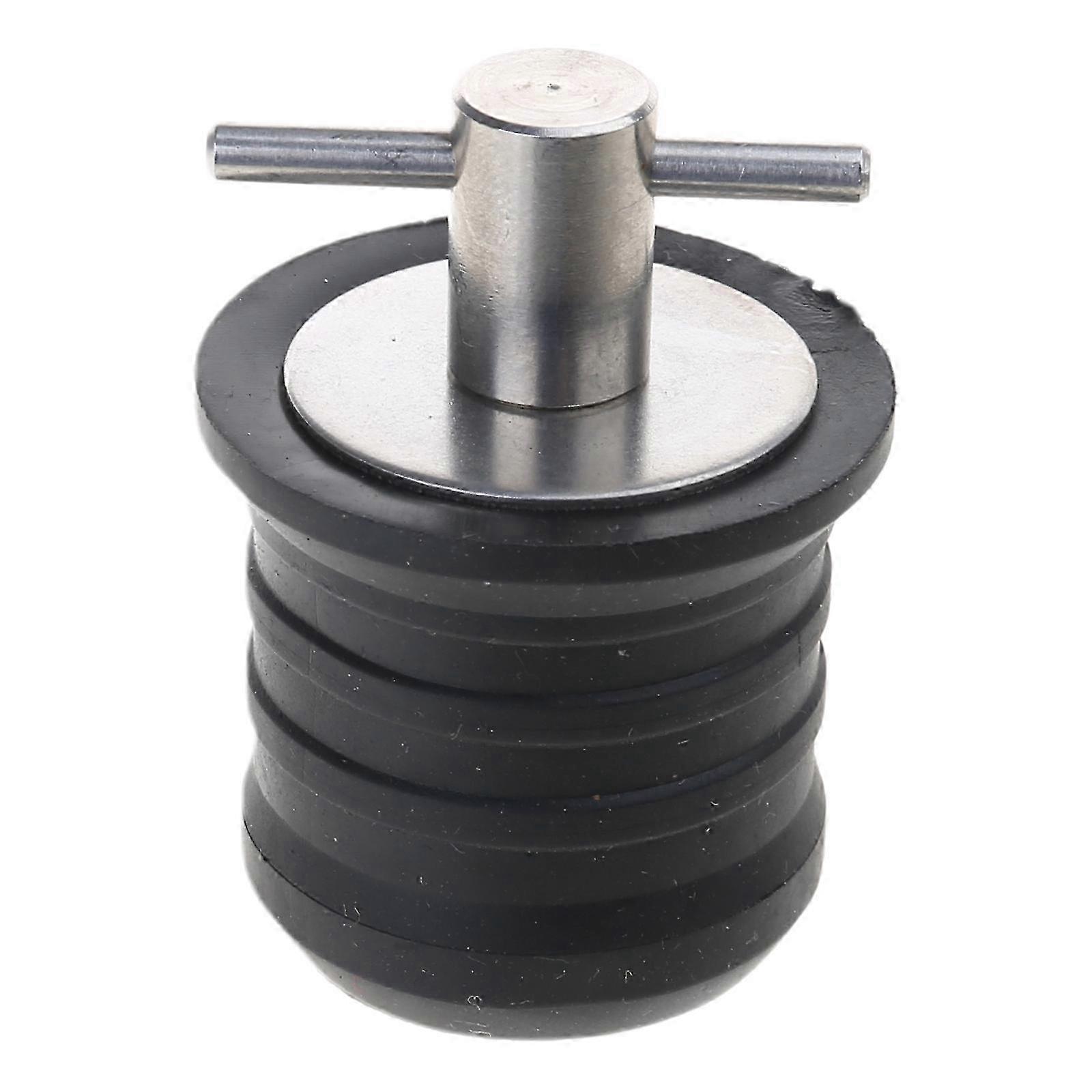T-shaped handle drain plug for marine use in 1' and 1-1/4" sizes