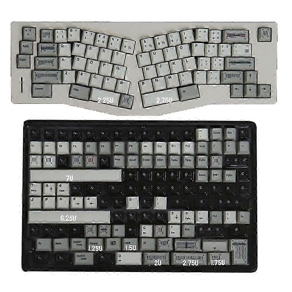143 Keys Customized Retro Barcode Key Cap PBT Dye Subbed Keycap Cherry Profile Key Cover for Mechanical Keyboard