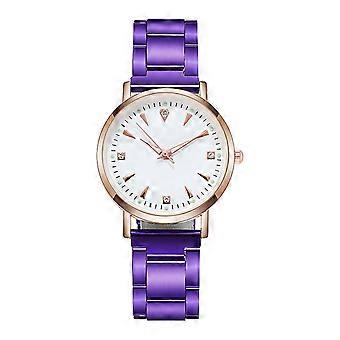 CHOII Damenuhren im Angebot – Modische, elegante Quarz-Armbanduhr mit Gürtel, stilvolles Lila. Kompatibel mit Original-Armbändern.