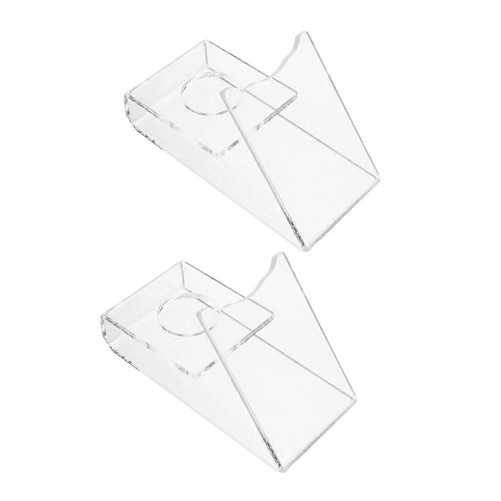 Acrylic Table Tennis Racket Base Holder for 2Pcs Paddle Display Stand
