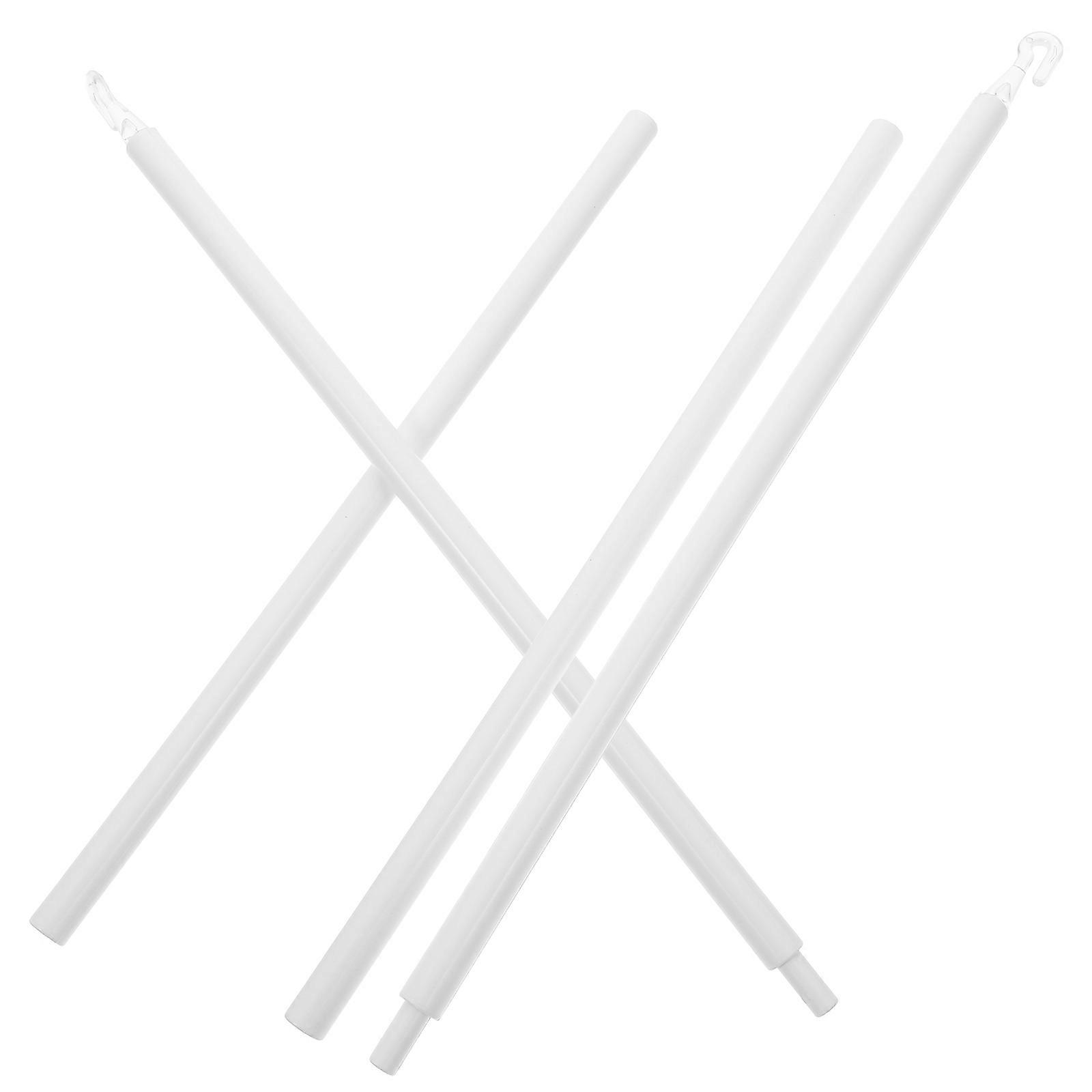 Fiberglass Curtain Rod Extender Bracket for Window Treatment 2Sets White