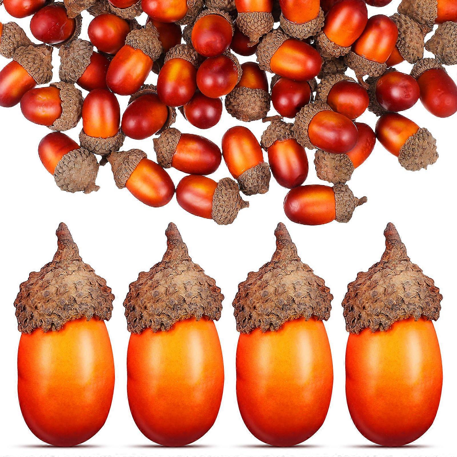 Artificial Mini Acorns for Decoration Foam Material 100Pcs Bulk Pack