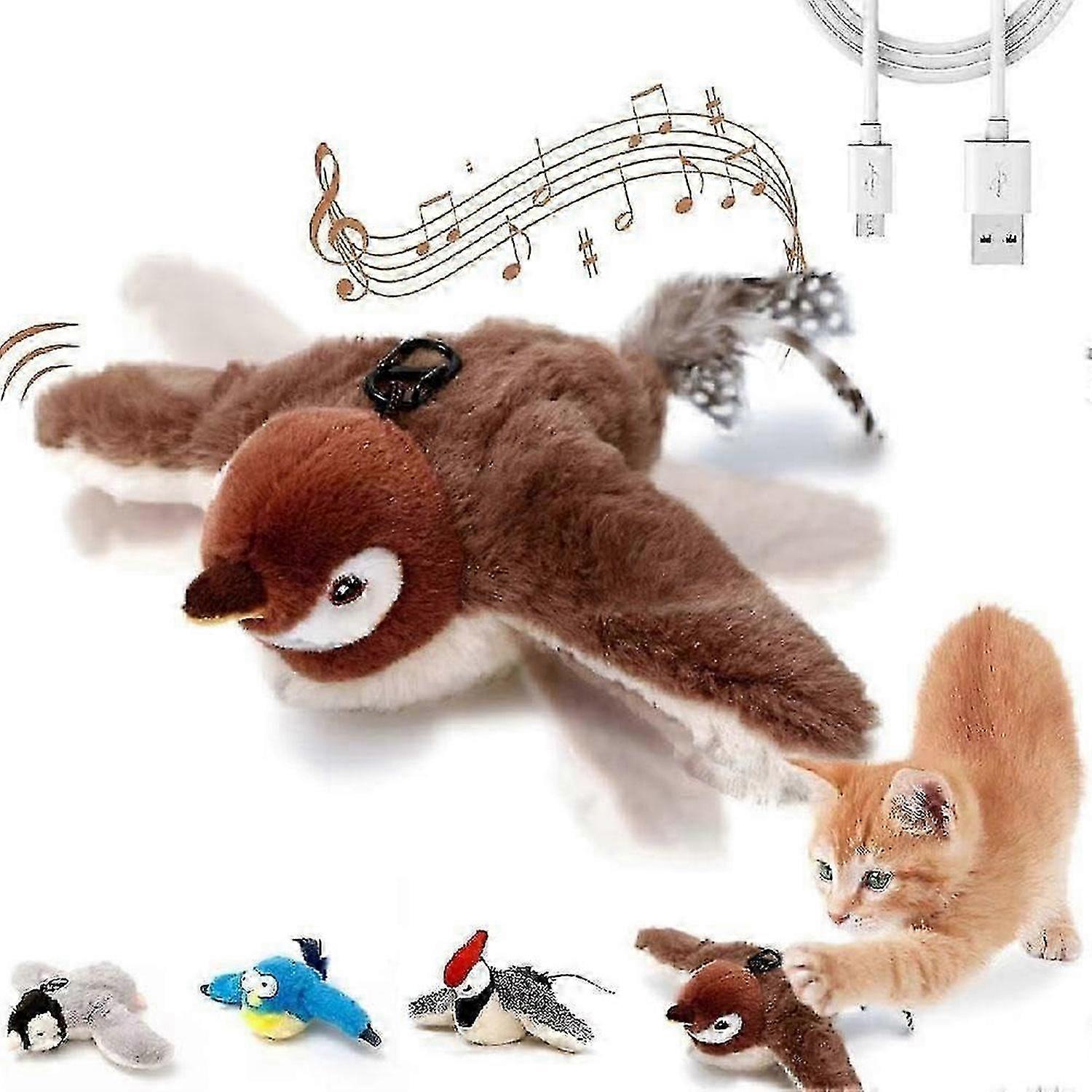 flying bird electronic interactive toy for cats