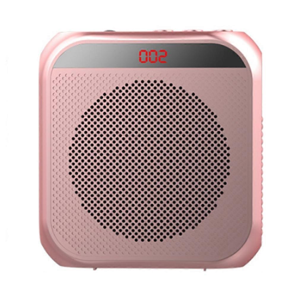 Wireless Bluetooth Microphone Amplifier, Small Portable Tour Guide Microphone Speaker for Teachers Rose Gold