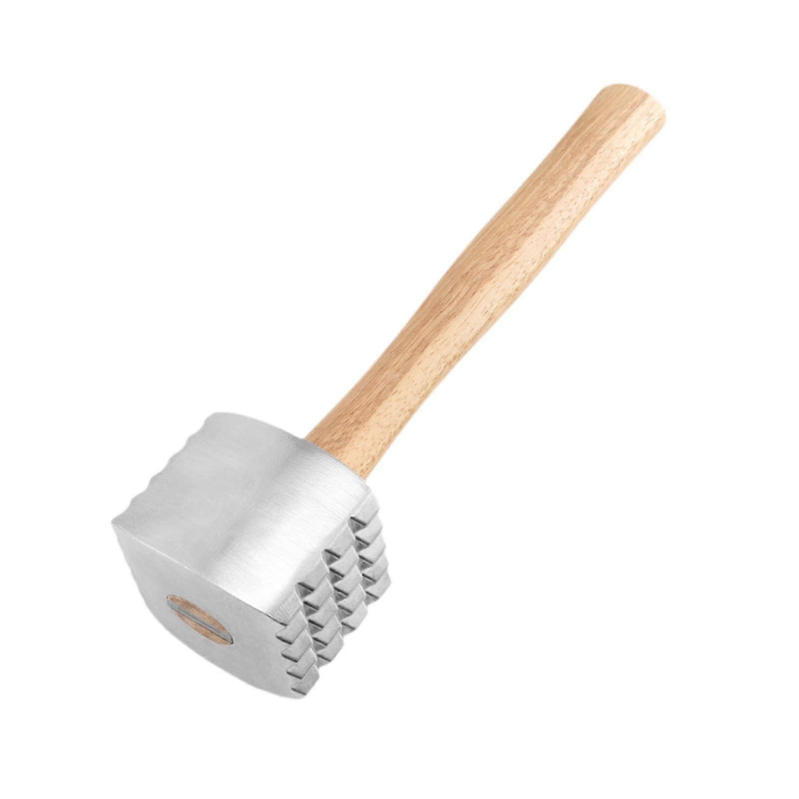 Meat Tenderizer Hammer with Ergonomic Wooden Handle and RustResistant Heavy Duty Design
