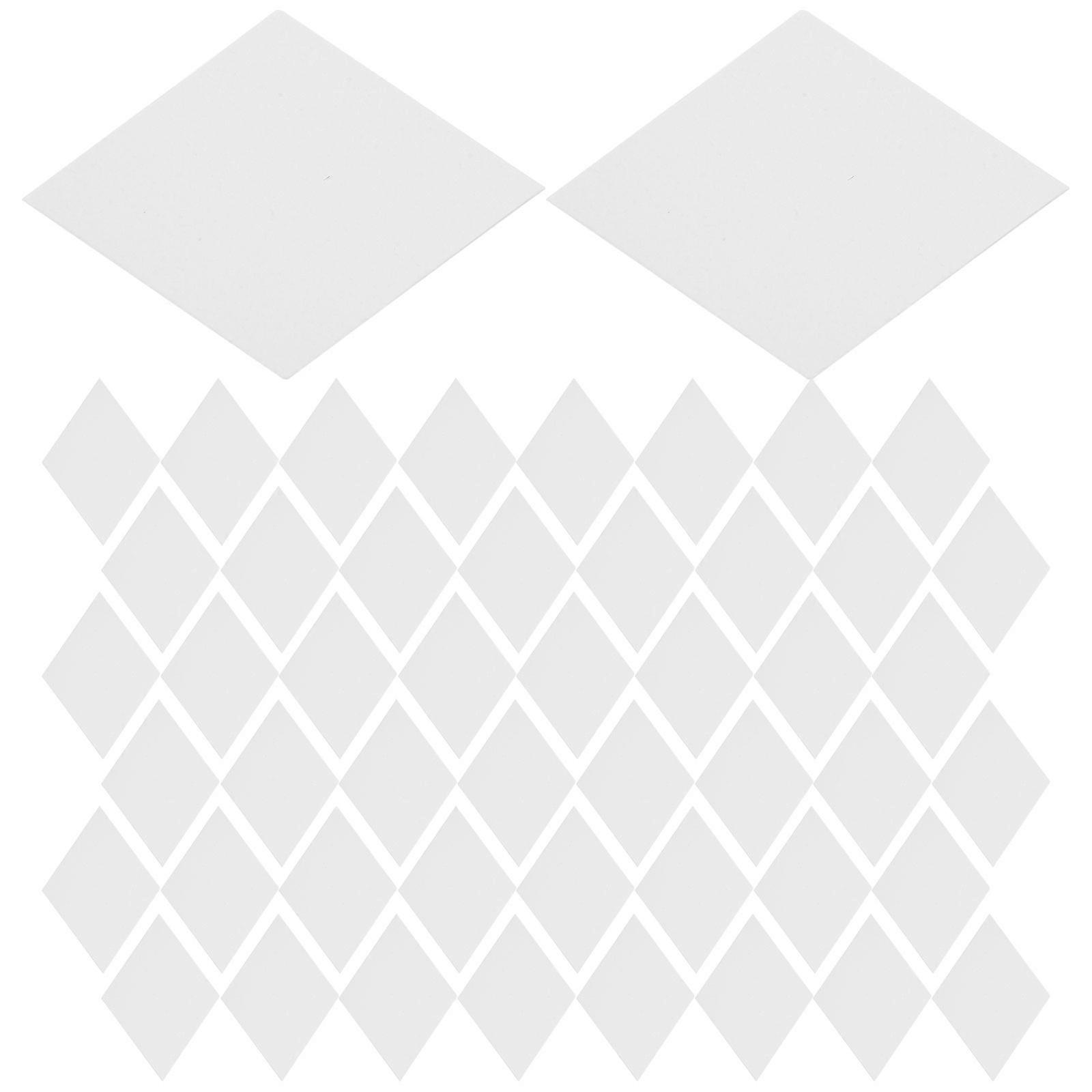 ورق خياطة اللحف الأبيض Piecing ورق زهرة DIY 100 قطعة قوالب على شكل الماس لمشاريع الترقيع قابلة لإعادة الاستخدام سهلة الاستخدام جميع مستويات المهارة