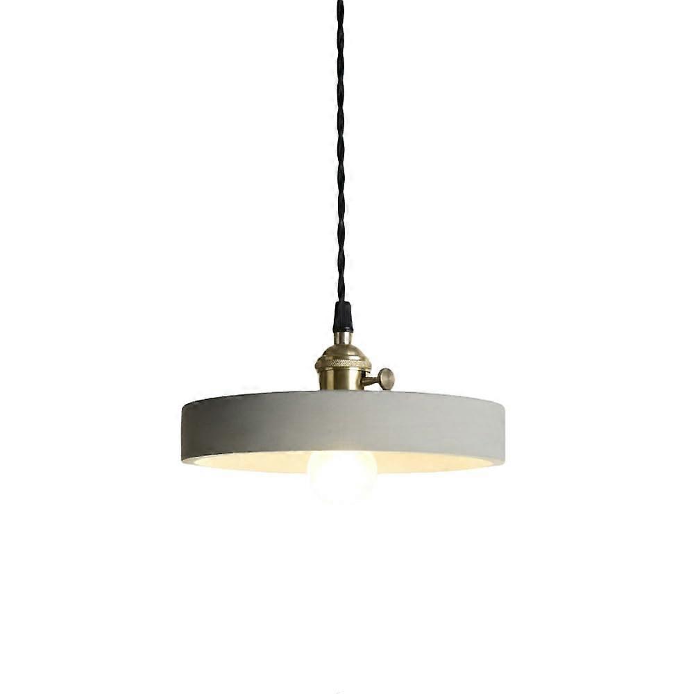Pendant Light Industrial Cement Shade Adjustable Height E27/E26 for Kitchen Island Cafe Bar
