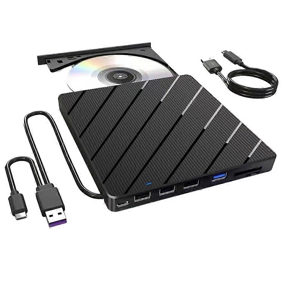 External CD/DVD Drive for Laptop, 7 in 1 USB Ultra-Slim Portable CD/DVD Player Burner, Burner Writer External Disk Drive