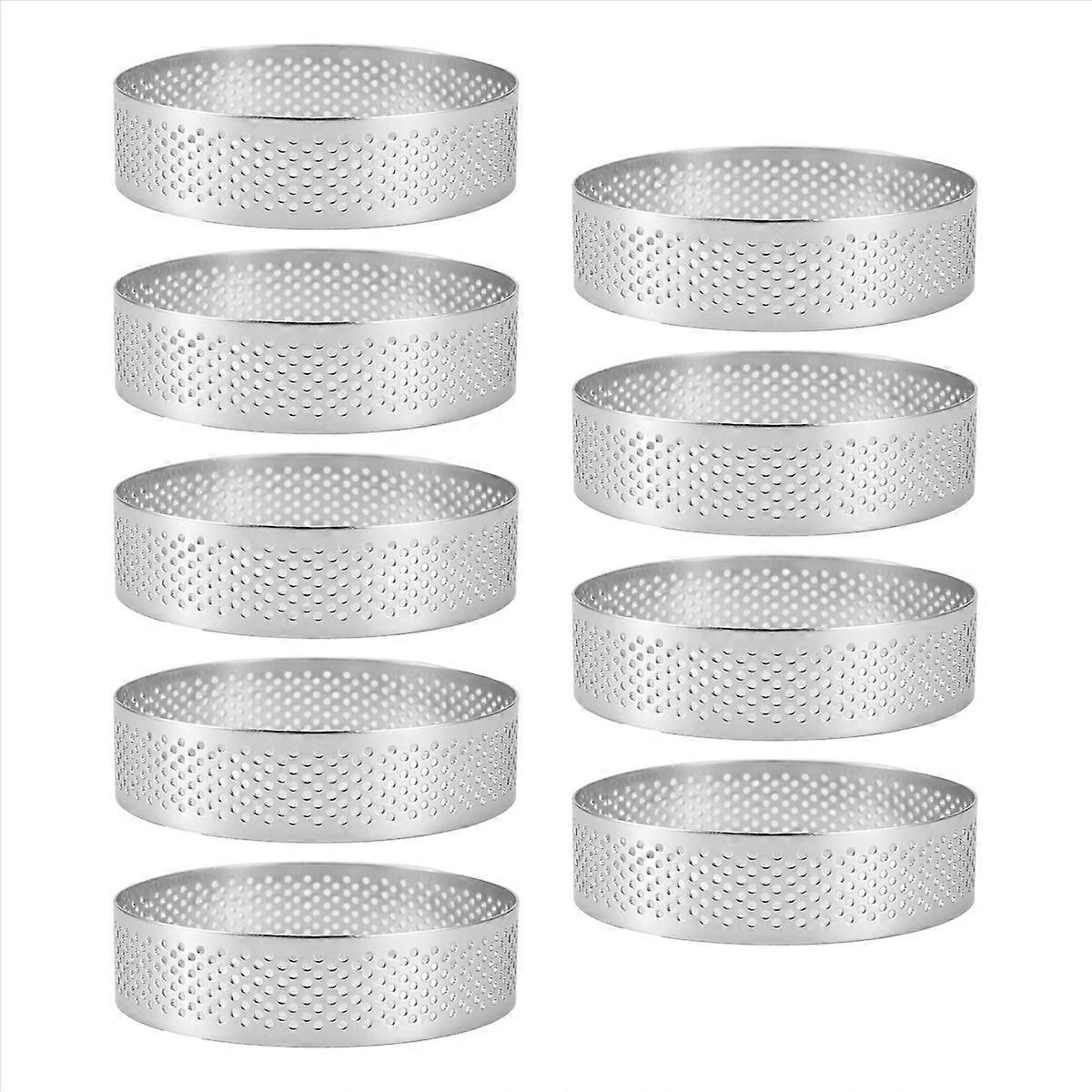 9 Pack Round Tart Ring, Mousse Rings, Metal Round Ring Mold
