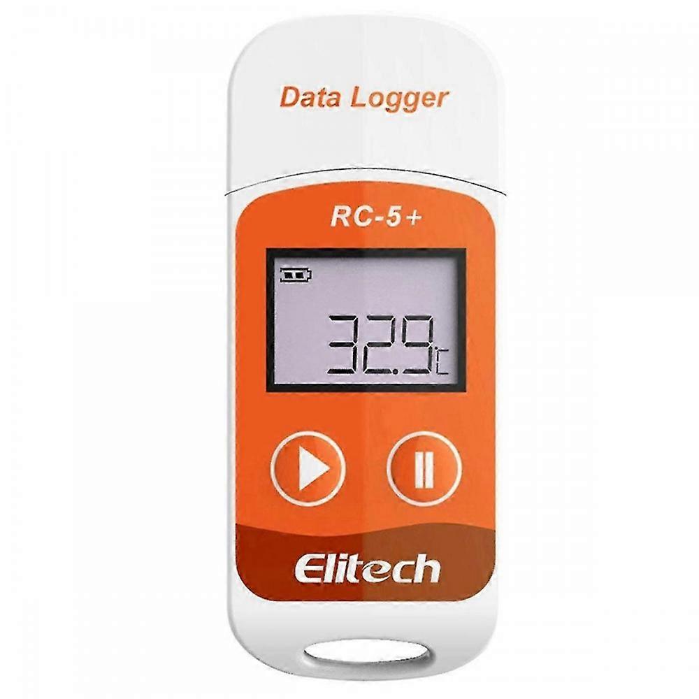 Elitech RC-5+ PDF USB Temperature Data Logger Reusable Recorder 32000 Points Compatible with Refrigeration, Cold Chain Transport
