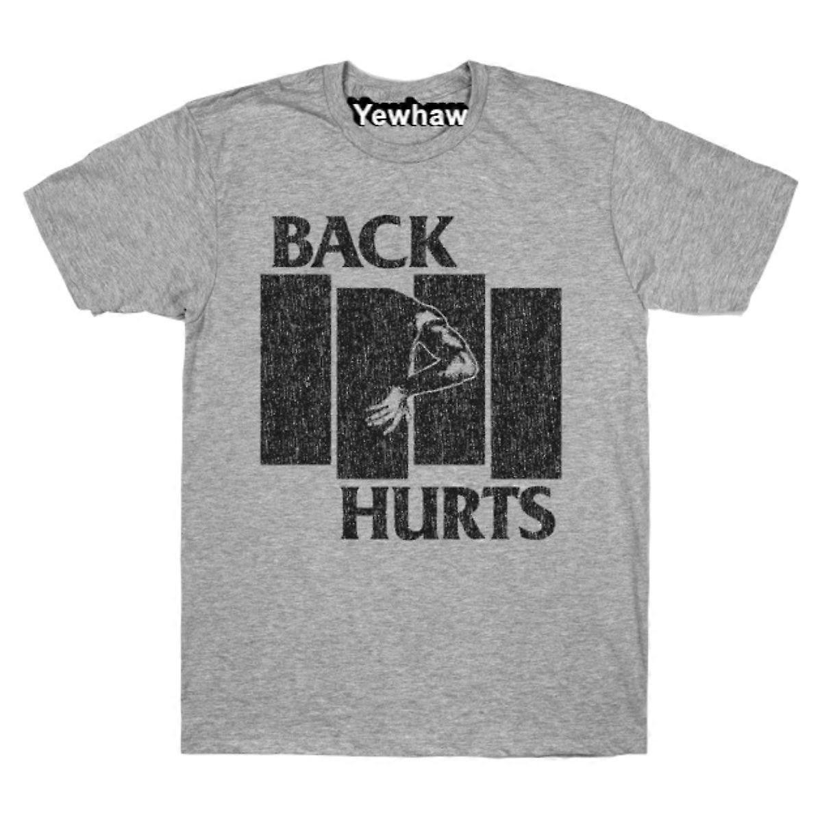 Back Hurts - Distressed T-shirt Black Flag Tee