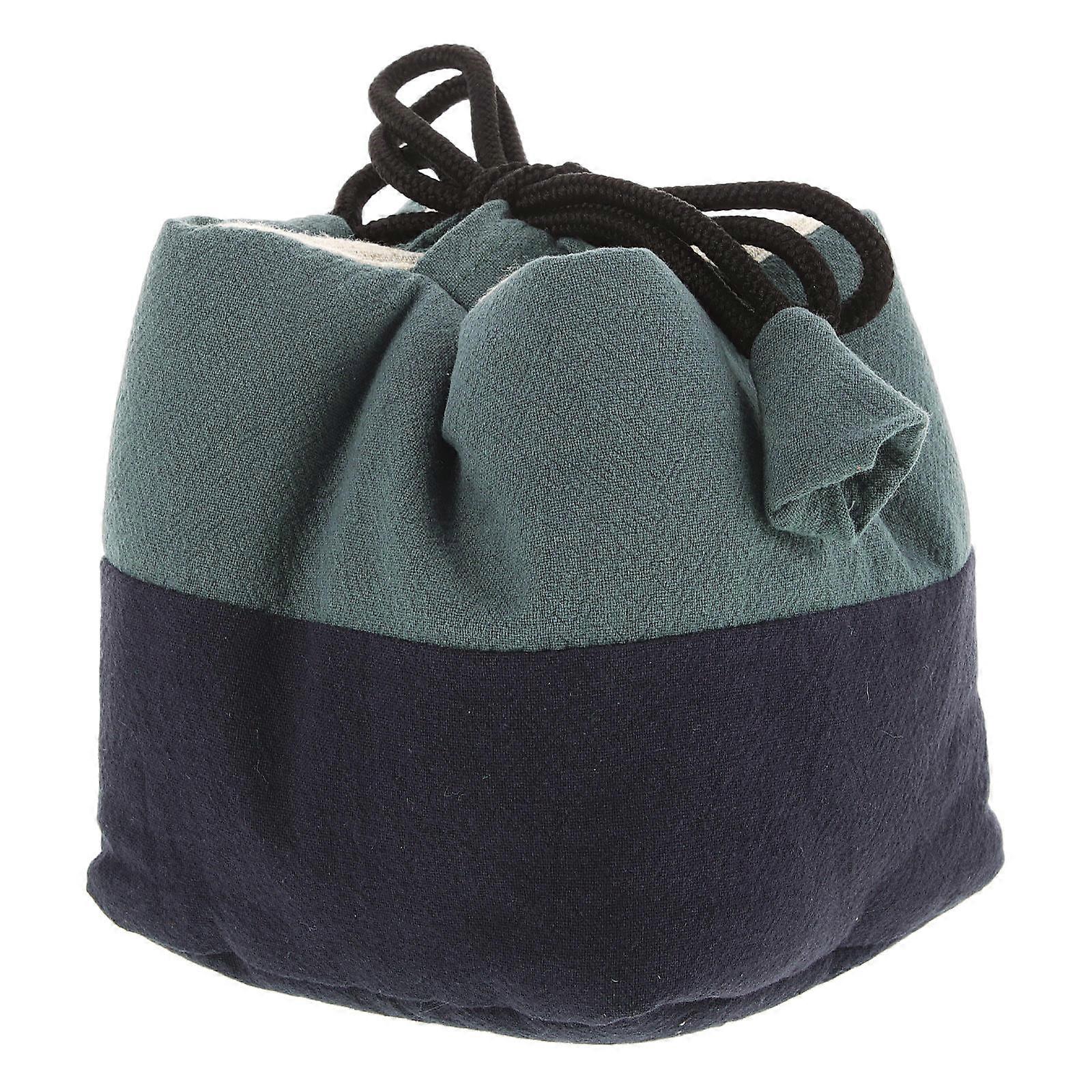 Portable Teaware Bag Drawstring Bag for Storage Multi-Function Green Cloth