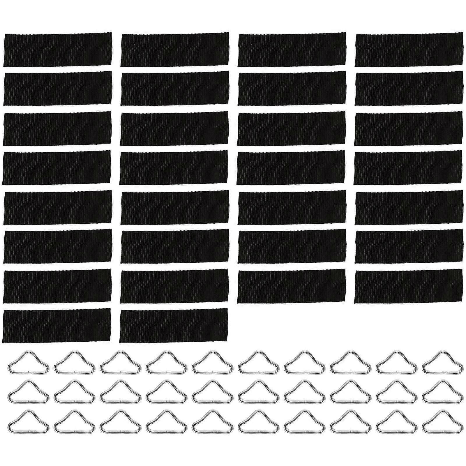 Trampoline Triangle Rings Buckle for Outdoor Use Silver 60Pcs