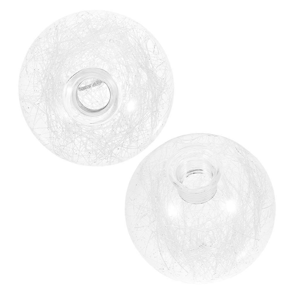 Glass Lampshade Replacement for Floor Lamp with 2Pcs Transparent Covers