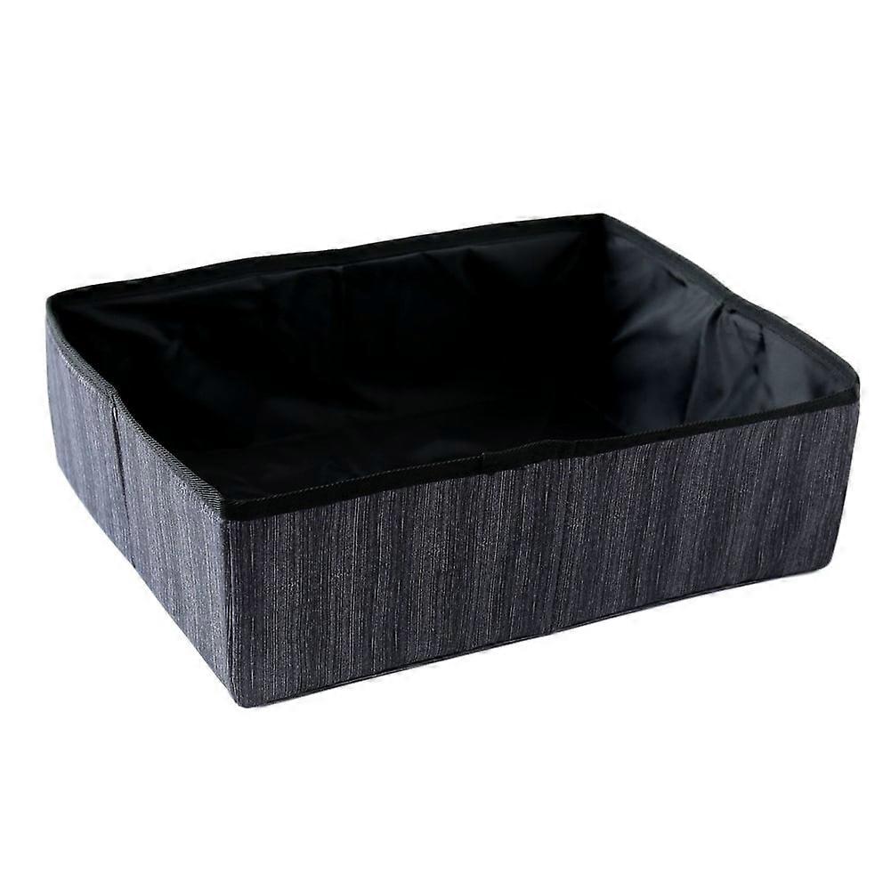 Collapsible Portable Cat Litter Box (16"*12"*5") - Foldable and Packable Travel Litter Box for Cats