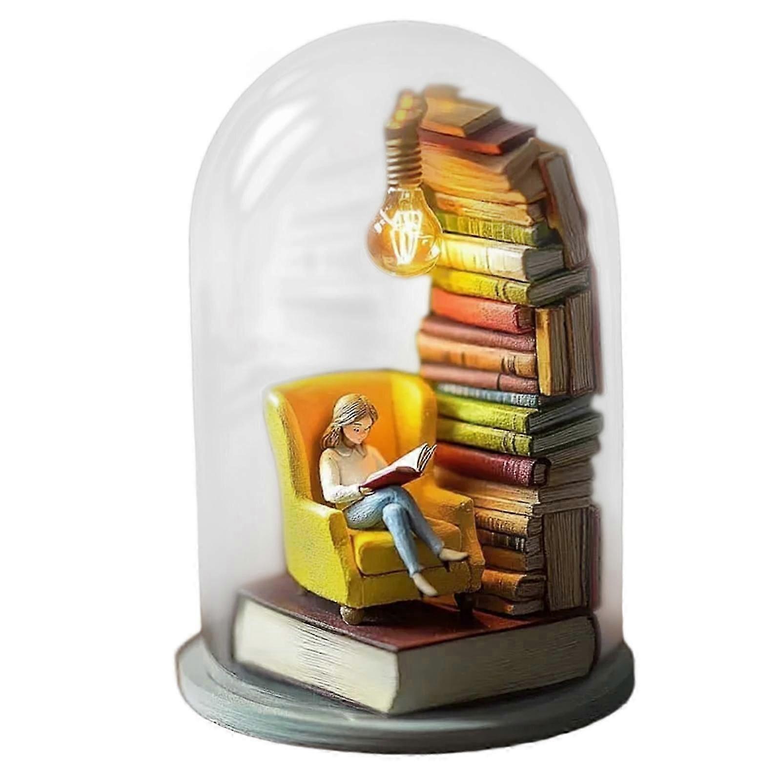 2025 Hot Reader Night Light Eye Book Night Light Stacking Book Light Reading Corner Lighting Glass Ceiling Light-E
