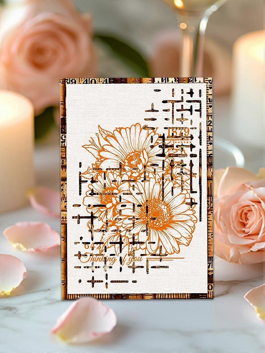 1Pcs Vintage Background DIY Embossing Stencil Carbon Steel Cutting Dies Stencils Mixed Shapes Embossing Folders for DIY Photo Decorative Paper Dies Ma