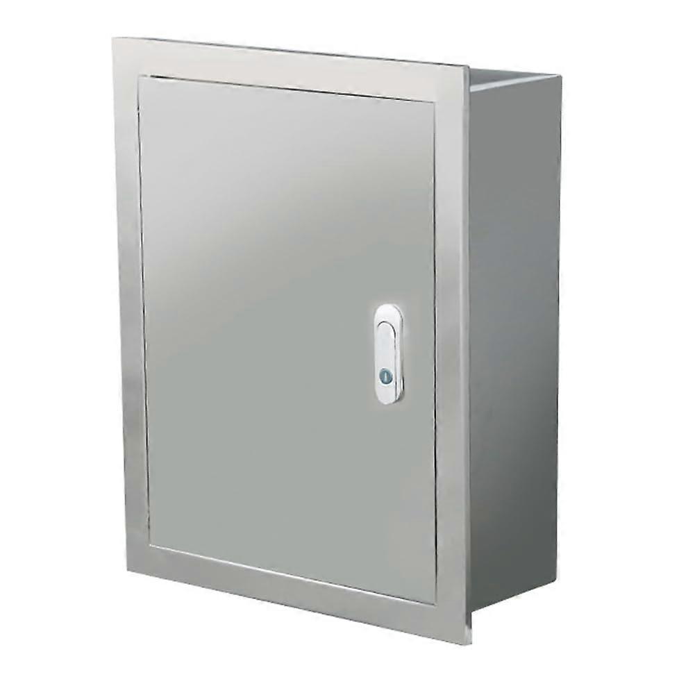 Lockable Embedded Stainless Steel Electrical Box Wall Mounted Hidden Wiring Cabinet For Circuit Breakers 30x15x40cm