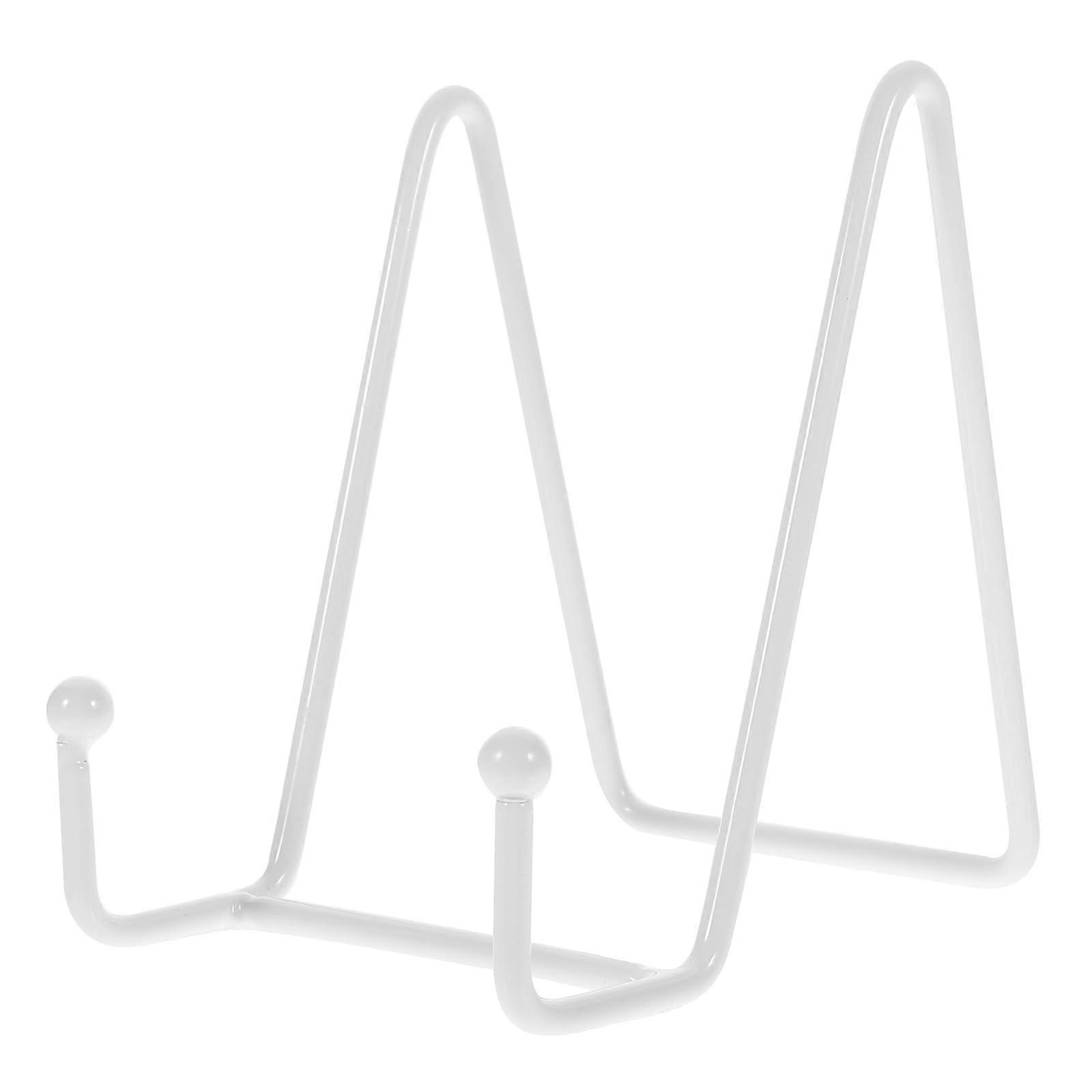 4'' Metal Plate Holder Small Easel Stand, Wrought Iron Display Stand for Decorative Plates and Photos