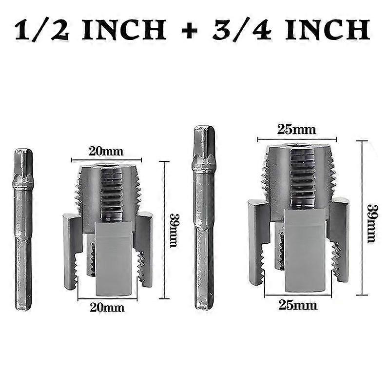 Pipe Thread Cutting Tool Integrated Internal External Pipe Threading Tool Electric Drill Compatible PVC Pipe Threader Kit