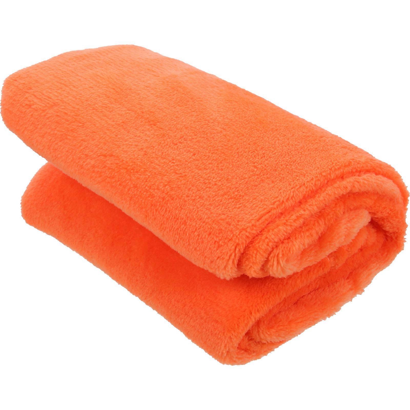Flannel Pet Bedding for Warming Use 4Pcs Orange Blanket