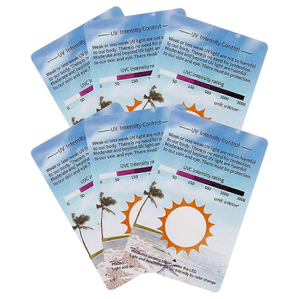 Uv Testing Cards PVC for Uv Detection 6Pcs Pack Intended for Home
