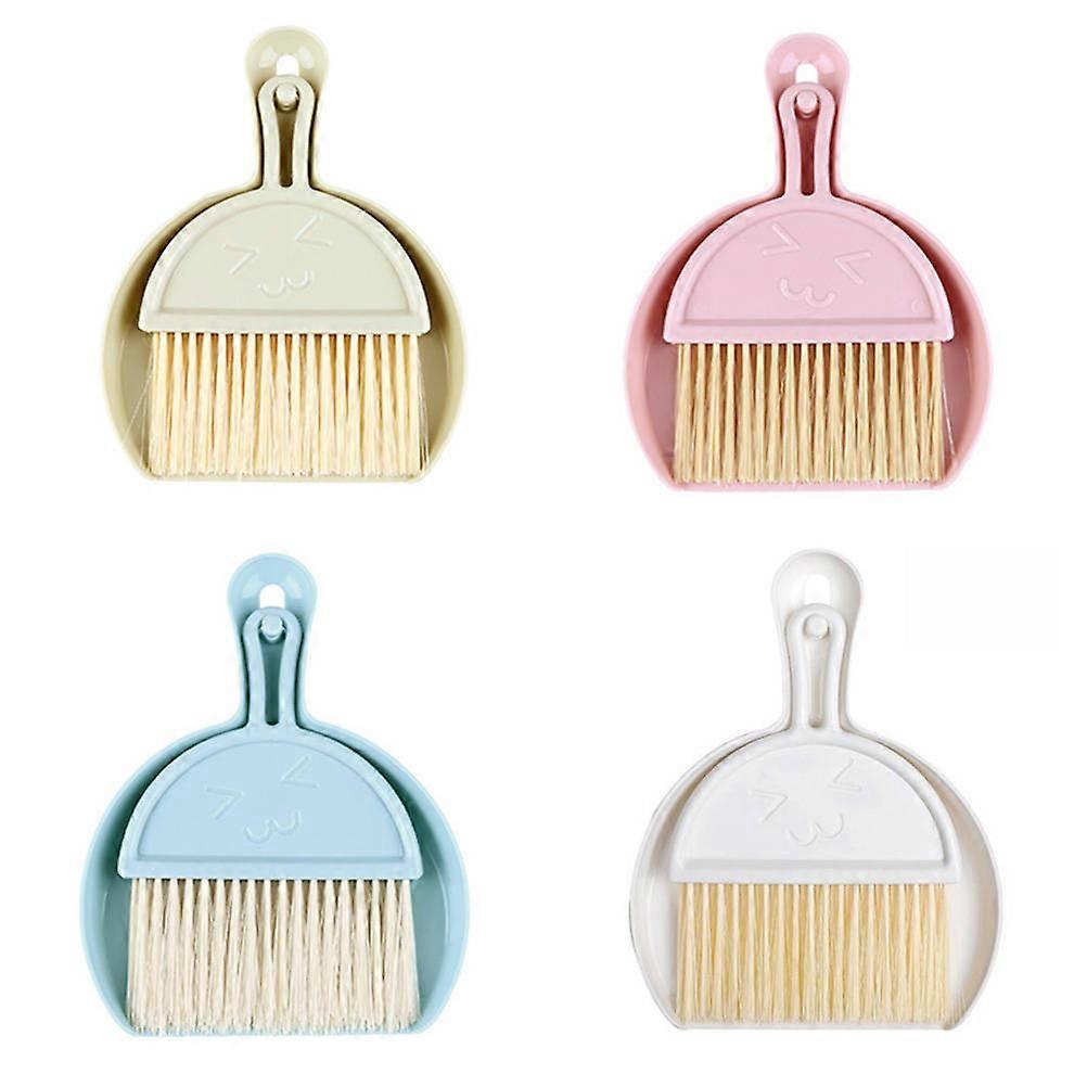 Mini Dust Brush 4Sets Cleaning Accessory for Household Dustpan Use