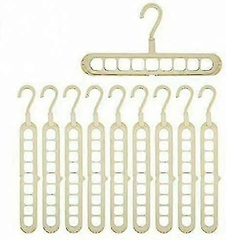 Magic Hangers Space Saving Multi-Function Non-Slip Rotating Beige 4 Pack 2025