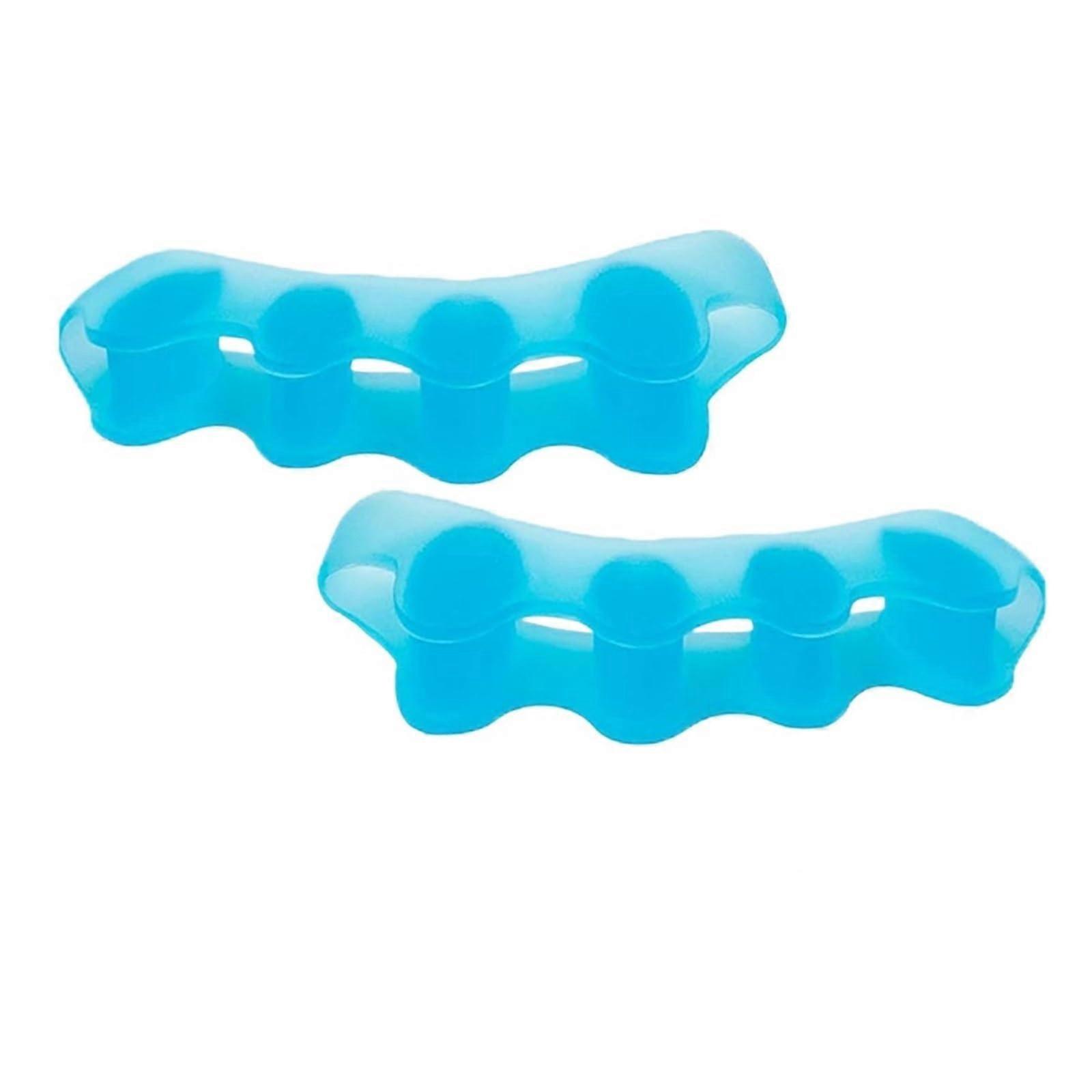 Silicone Toe Separator and Bunion Corrector, Soft Ergonomic Gel Spacer for Foot Alignment, Blue