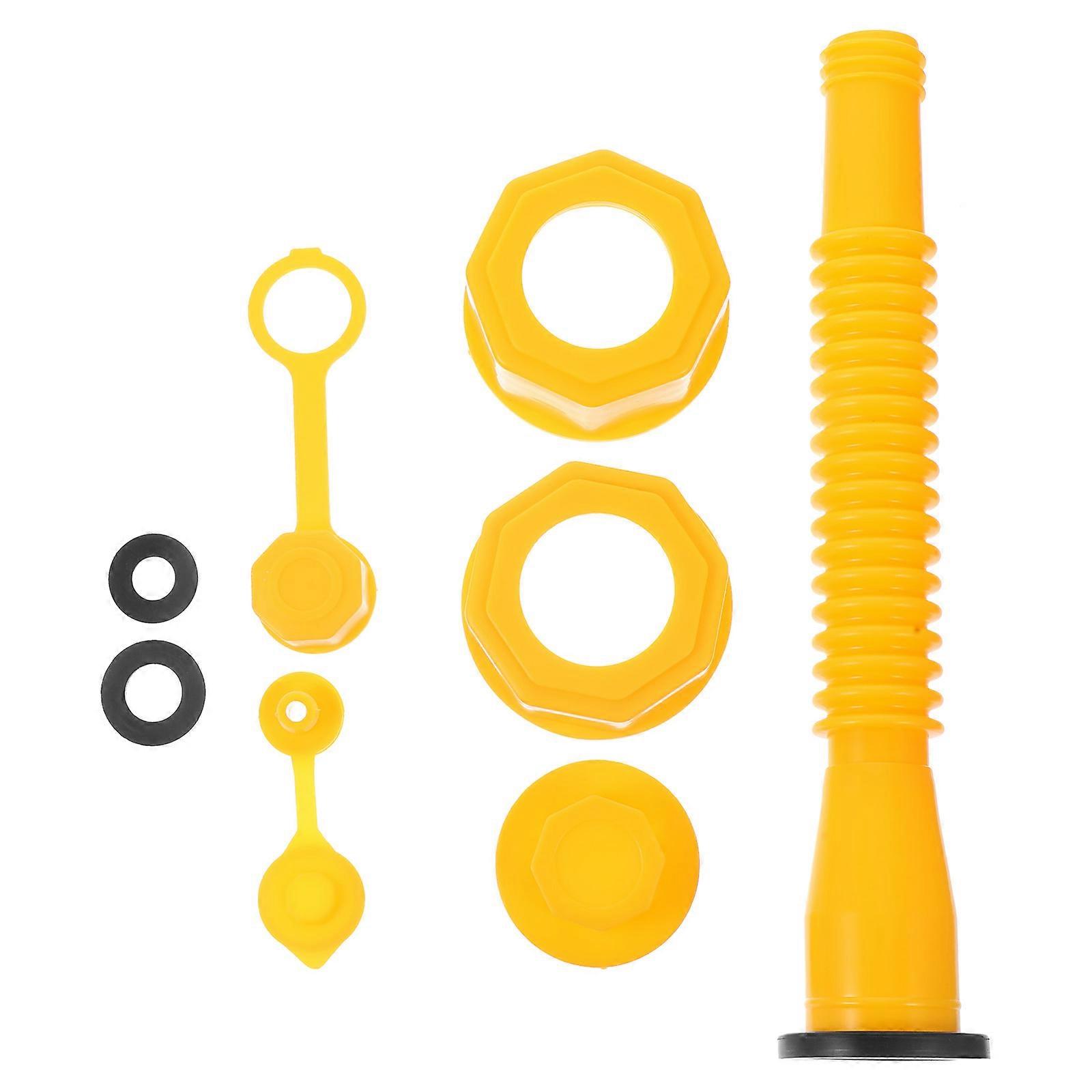 Can Spout Replacement for Output Gas Tank Adapter 5Sets Yellow