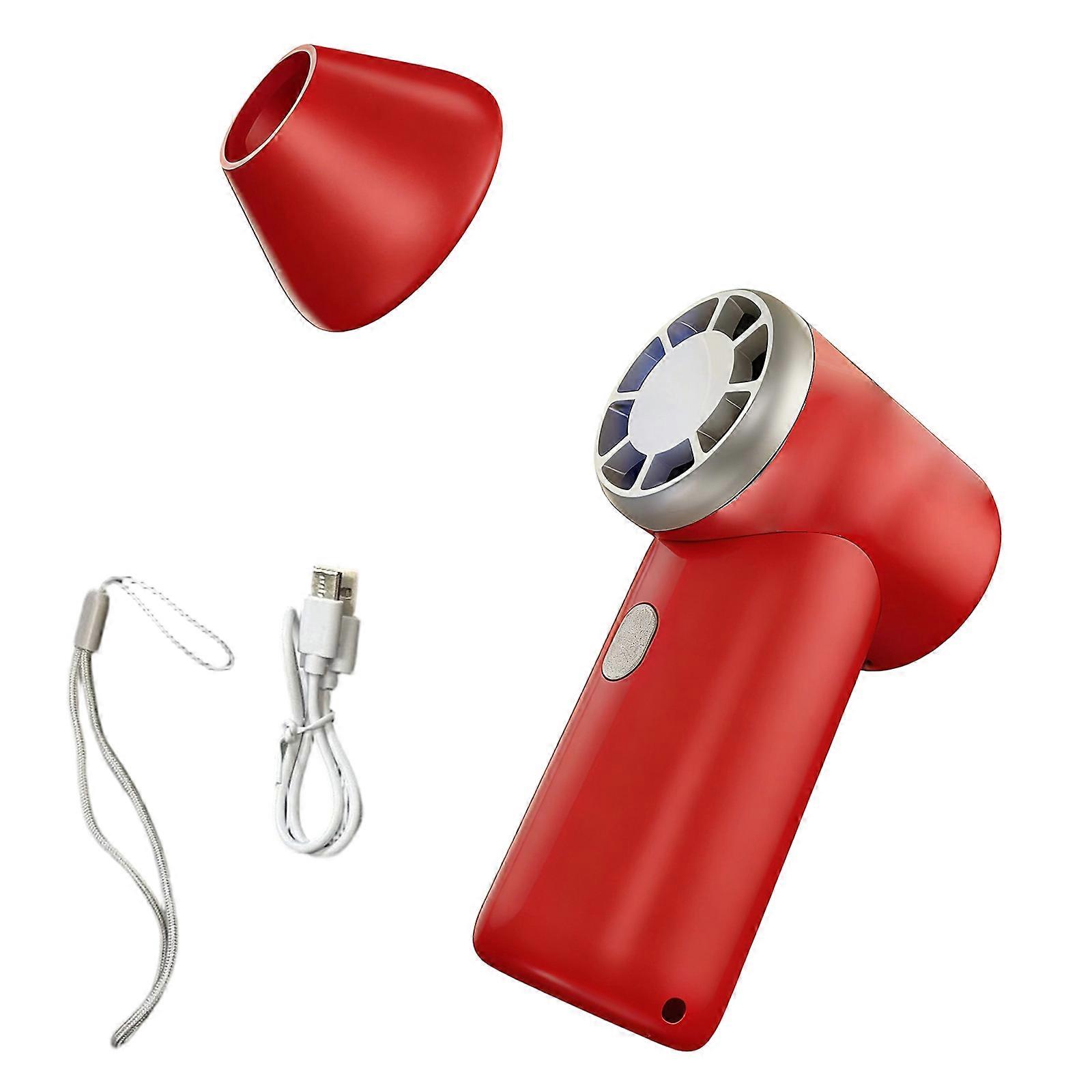 Rechargeable Multi Purpose Mini Handheld Cordless Blower with Magnetic Nozzle Accessory Compatibility for Extended Uses  Red