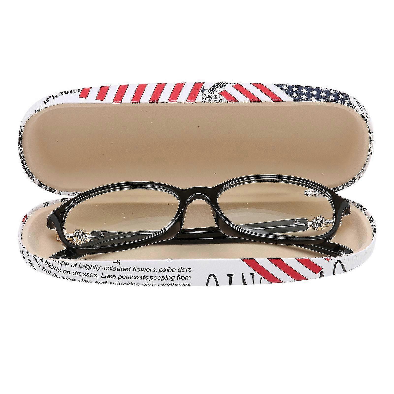 Blue Light Blocking Glasses Lightweight Computer Reading Eyeglasses with Case for Female(+100 )