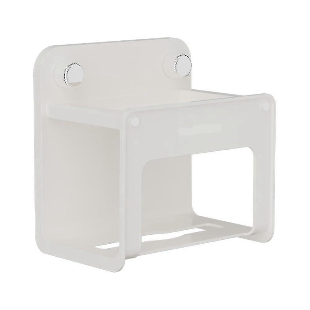 Bathroom Tissue Holder with Secure Suction Mount, NoDrill Wall Installation, White