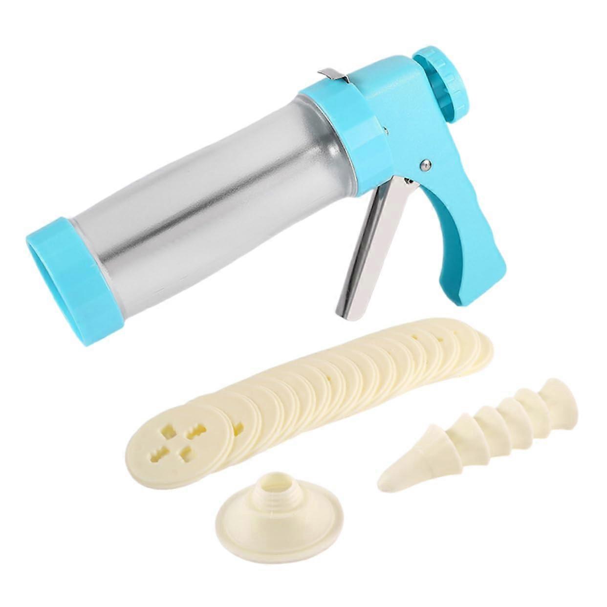 Cookie Press Kit with Discs and Piping Tips, DIY Cake and Cookie Decorating Pastry Tools