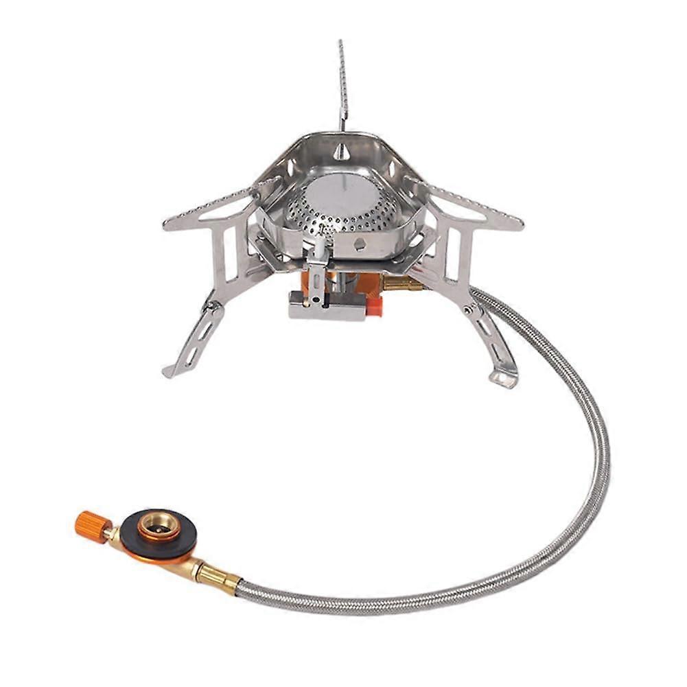 Windproof Camping Stove with Efficient Heating, Foldable MultiFuel Gas Burner for Outdoor Cooking