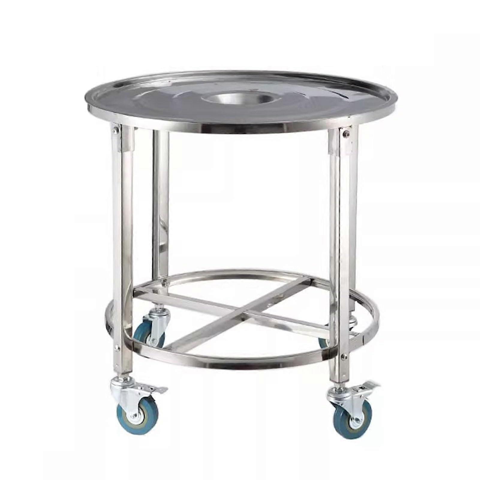 Stainless Steel Work Table with Wheels and Undershelf for Commercial Kitchen, 49x58cm Silver