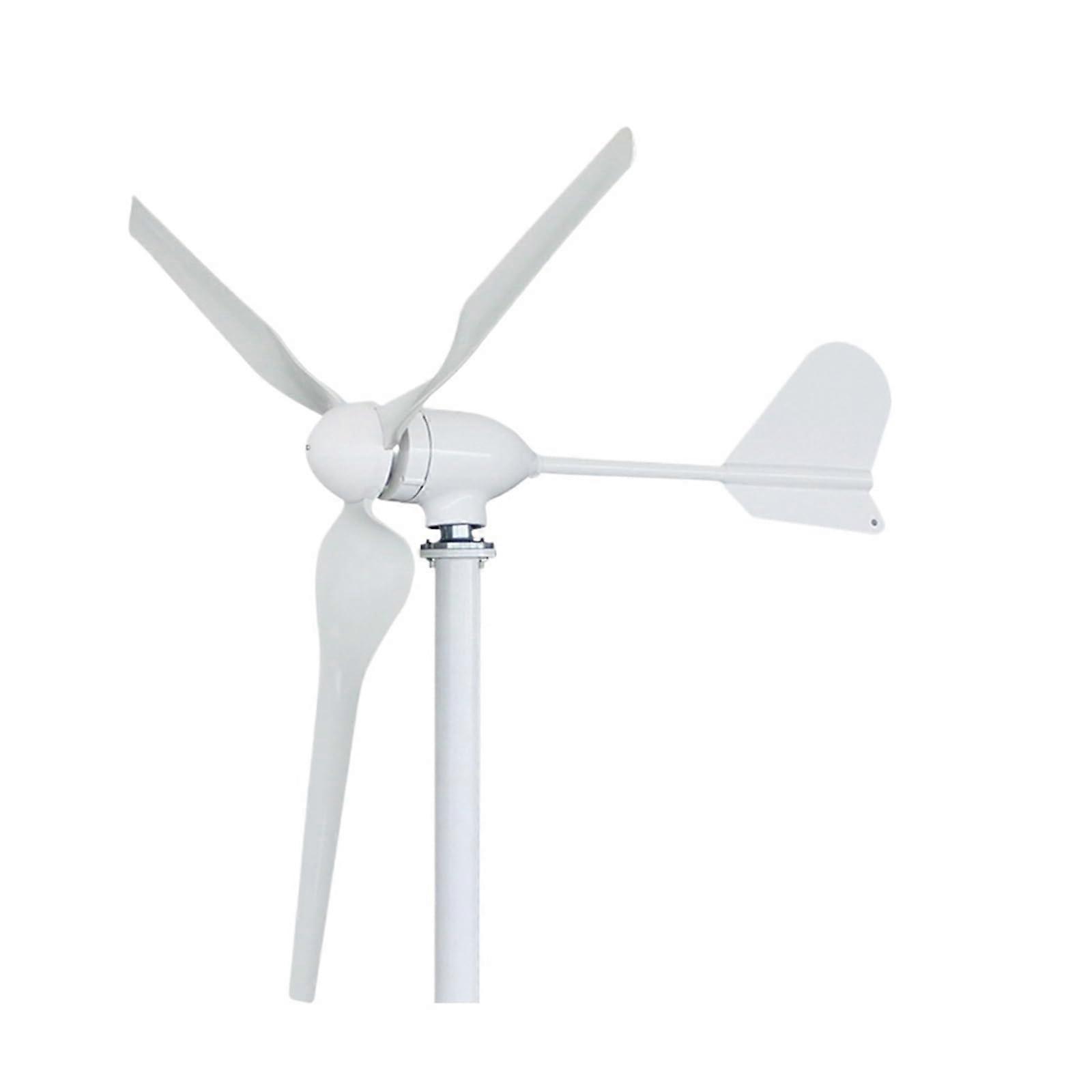 10KW Wind Turbine Generator 24V Horizontal Axis Low Wind Start  Efficiency Off Grid Power Solution White Design