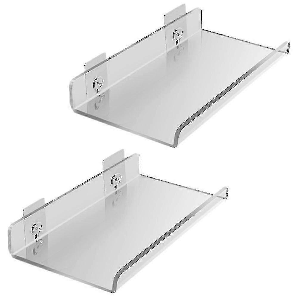 2 Pcs Acrylic Floating Wall Shelves for Home Display