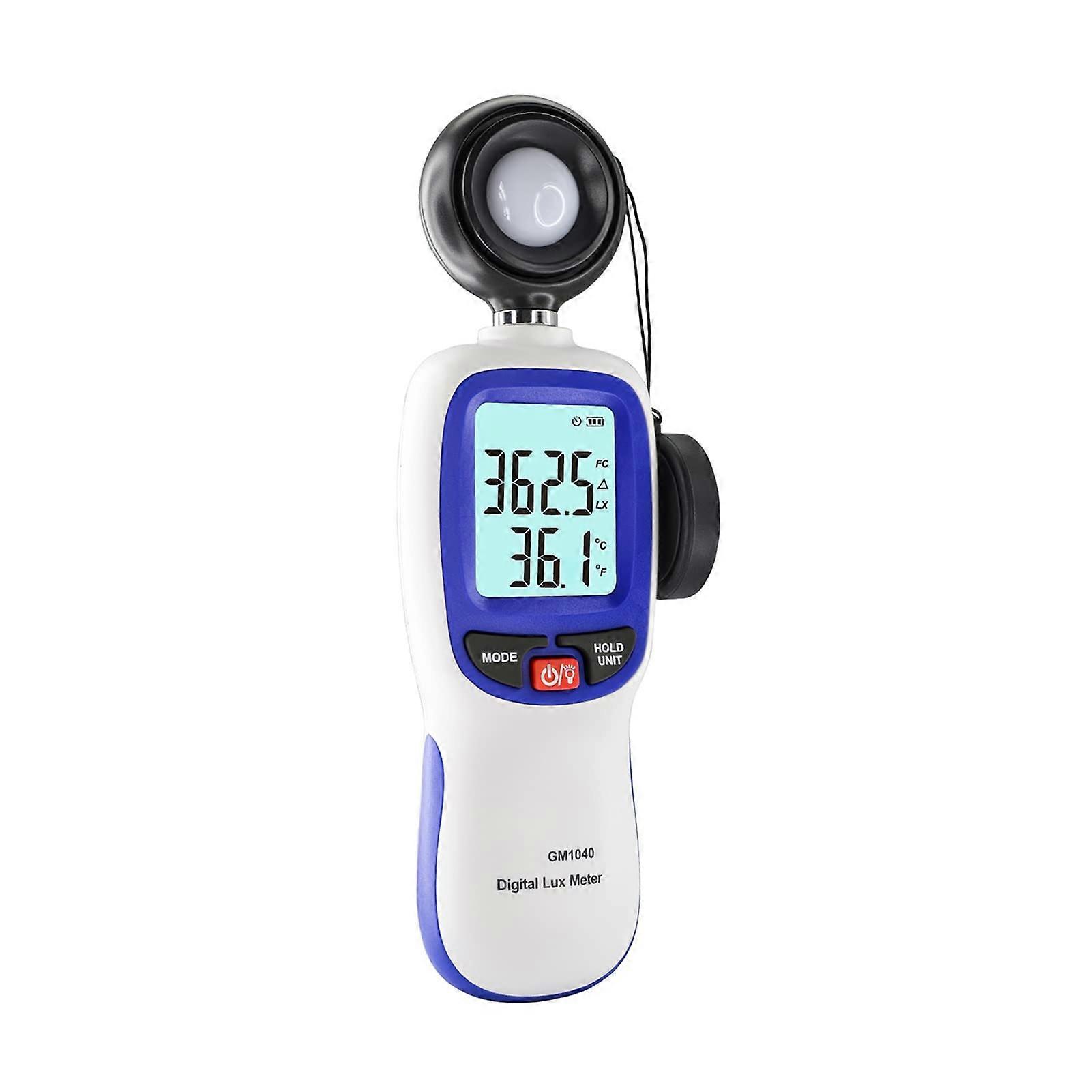 Bluetooth Digital Light Meter 200000 Lux Handheld Lux Meter with Temperature Measurement