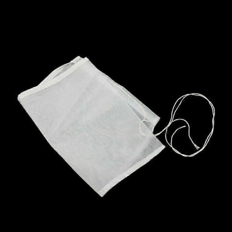 Nylon Strainer Bag for Cheese Making, Fine Mesh Reusable Filter with Drawstring 20x30cm