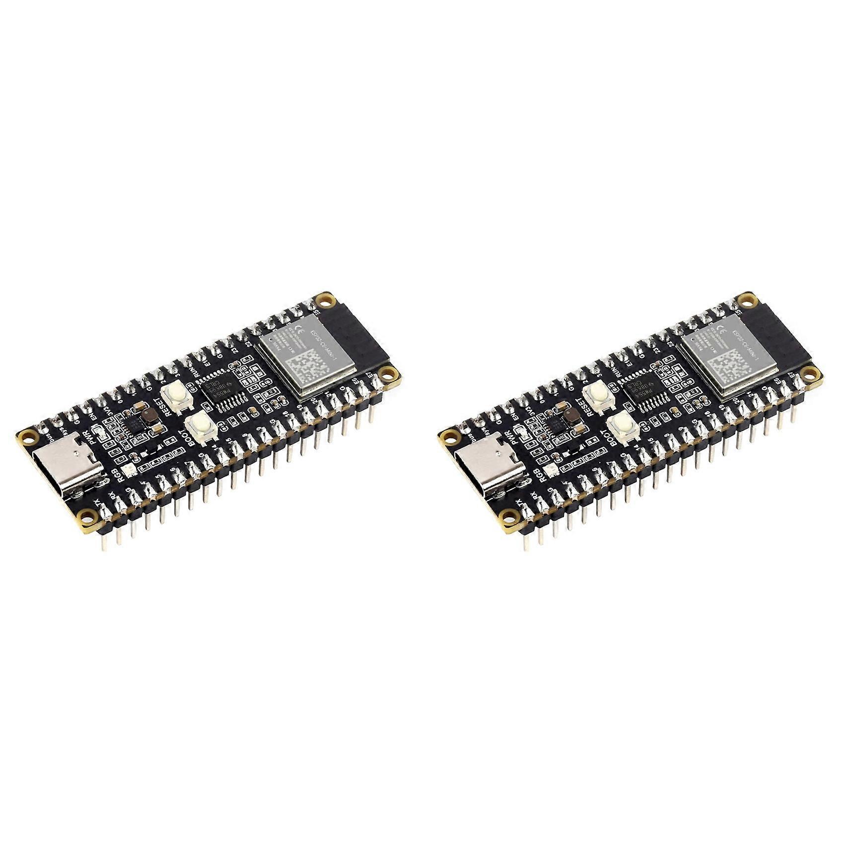 2X ESP32-C6-Pico-M Development Board WiFi 6 Microcontroller ESP32-C6-MINI-1 Module Supports for ESP-IDF