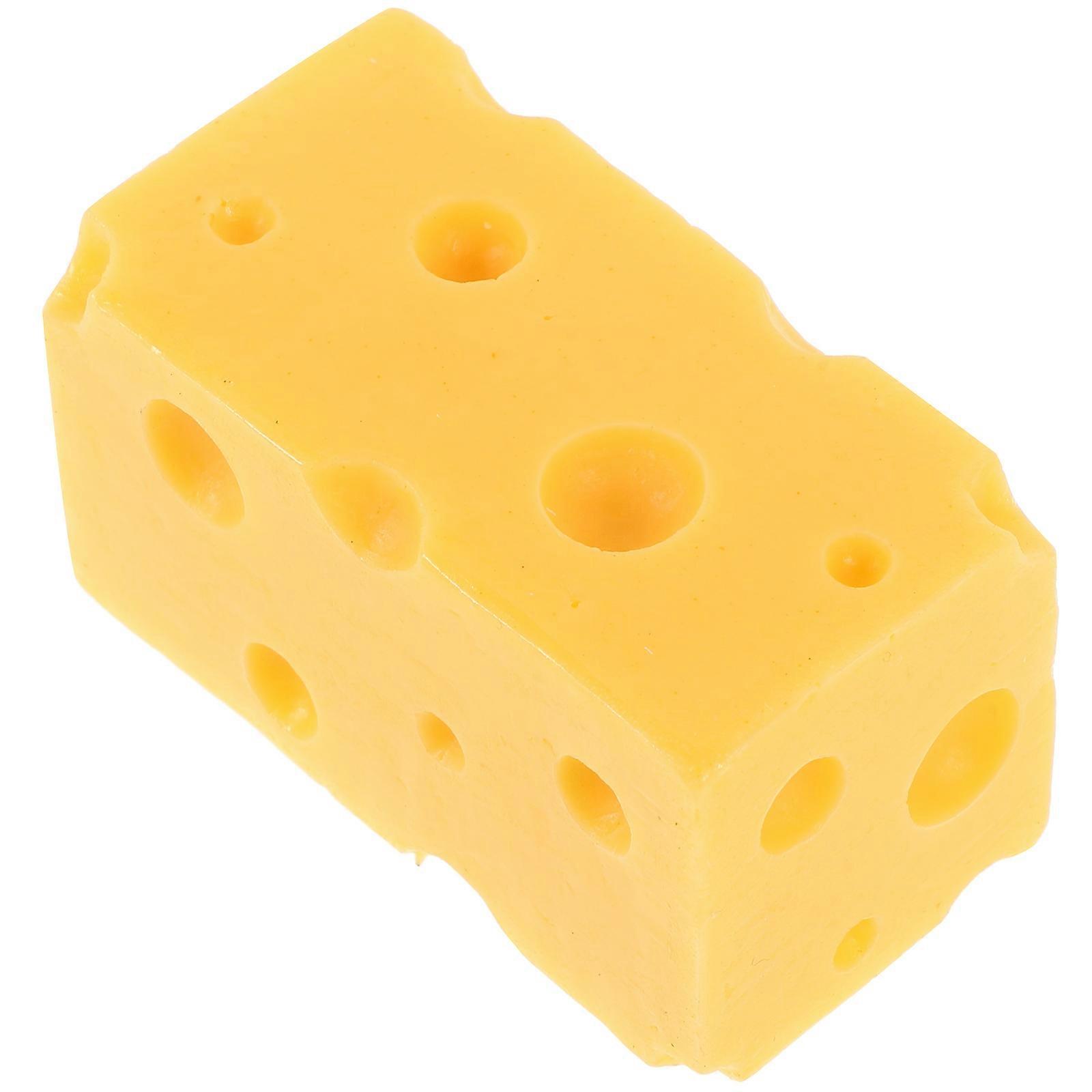 Lifelike Cheese Adornment for Showcase Display Prop Use Yellow
