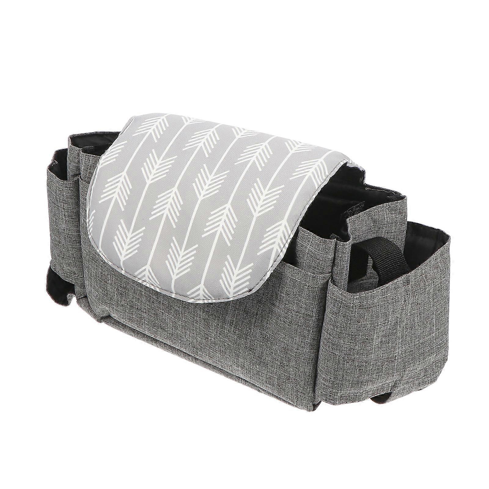 Grey Stroller Bag for Stroller with Easy One-Hand Operation 2Pcs
