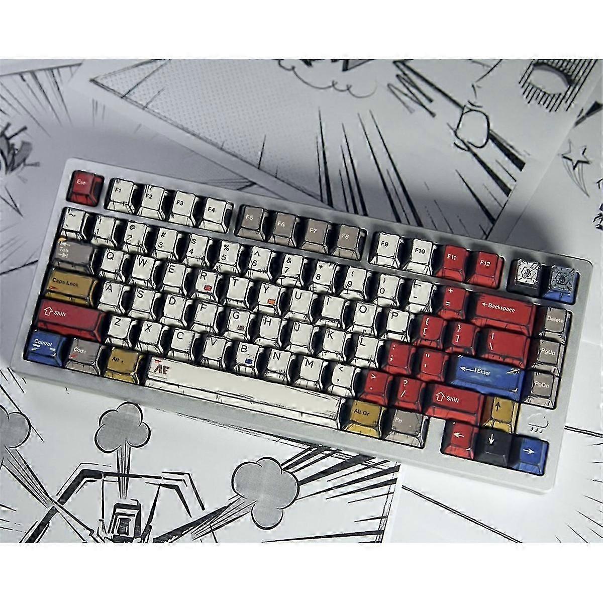 PBT Comic Style Keycaps for Mechanical Keyboards